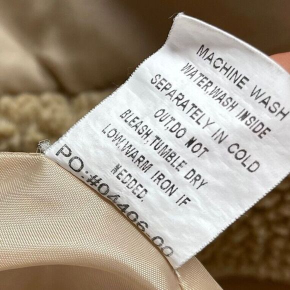 SHOW ME YOUR MUMU Womens Cordella Faux Shearling Jacket Sz S Pockets Teddy - Picture 10 of 11